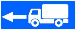 Дорожный знак 6.15.3 Направление движения для грузовых автомобилей