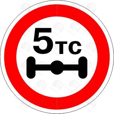 Дорожный знак 3.12 Ограничение массы, приходящейся на ось транспортного средства