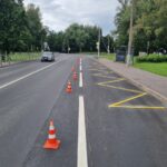 нанесение разметки автобусная линия