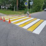 Нанесение дорожной разметки пешеходный переход