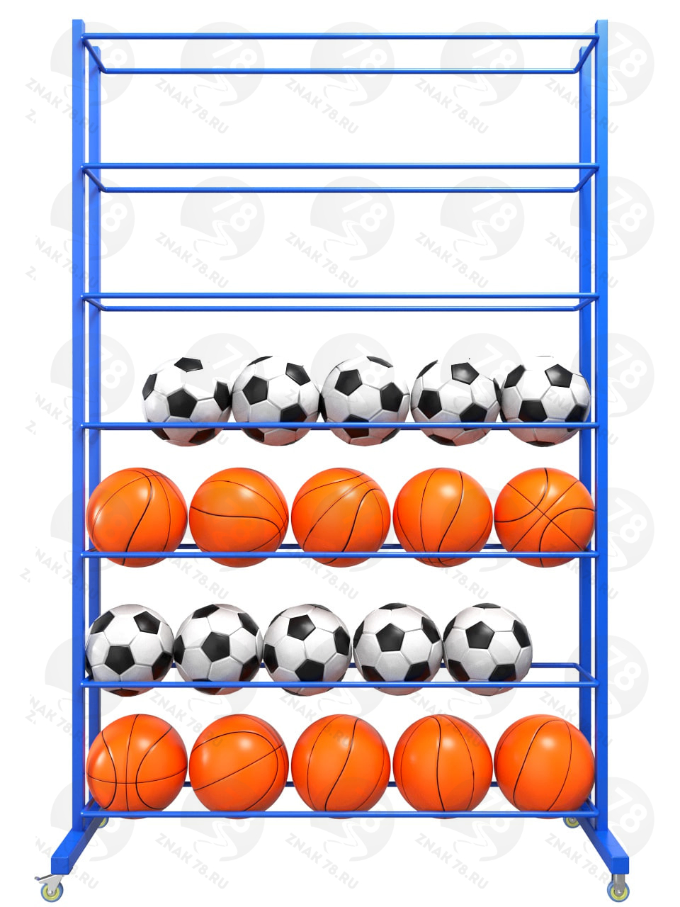 Стеллаж для мячей односторонний Стеллаж для мячей односторонний