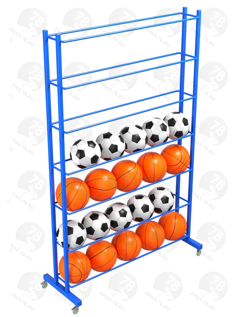 Стеллаж для мячей односторонний Стеллаж для мячей односторонний