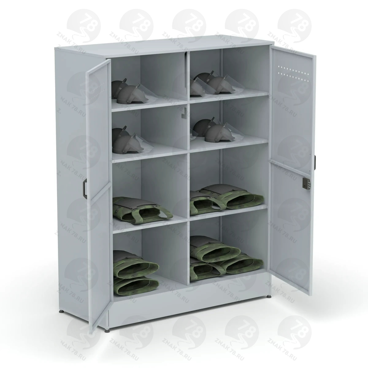 Шкаф для хранения бронежилетов и касок усиленный БРК-8 Шкаф для хранения бронежилетов и касок усиленный БРК-8