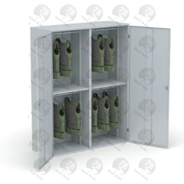 Шкаф для хранения бронежилетов с полкой усиленный БРК-3
